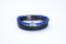 Lapis Lazuli Bead Cross Charm & Leather Bracelet